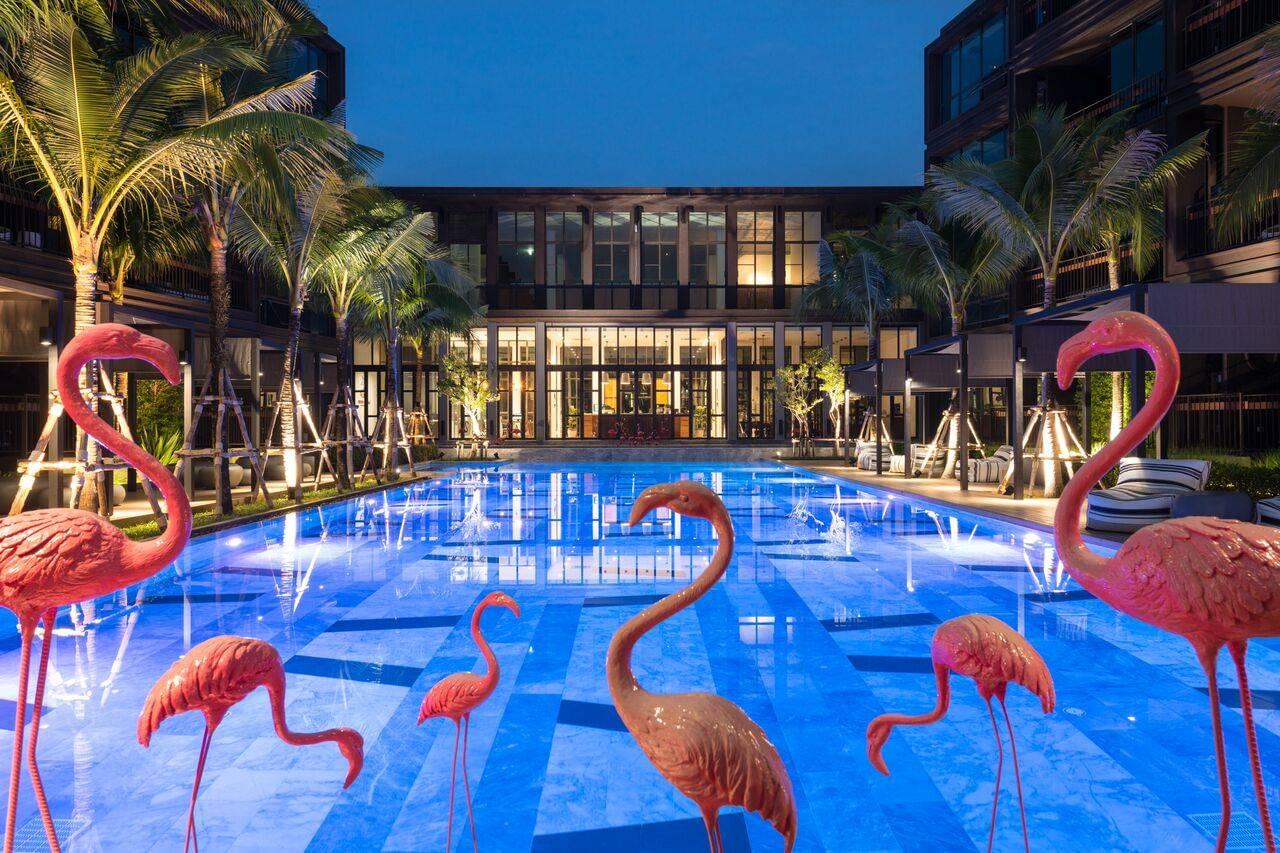 Восхитительные апартаменты с 2 спальнями и с видом на бассейн в проекте Сатурдэйс, на пляже Равай