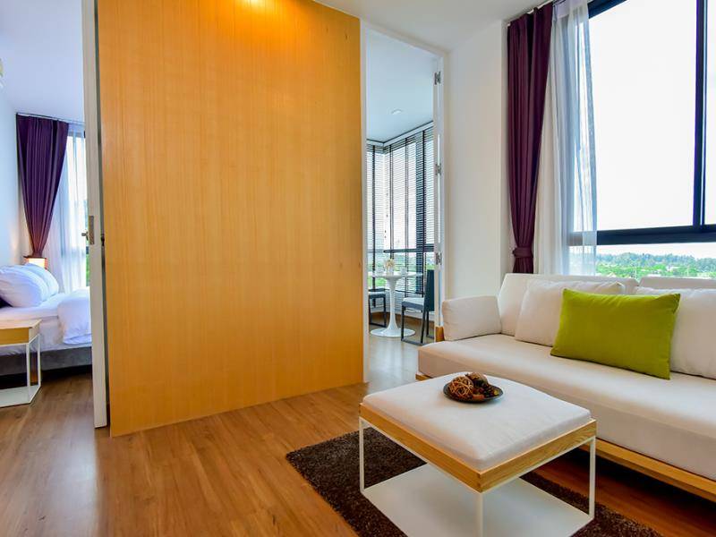 Cтильные апартаменты с 1 спальней и с видом на сад в проекте Хилл Майна, на пляже Сурин