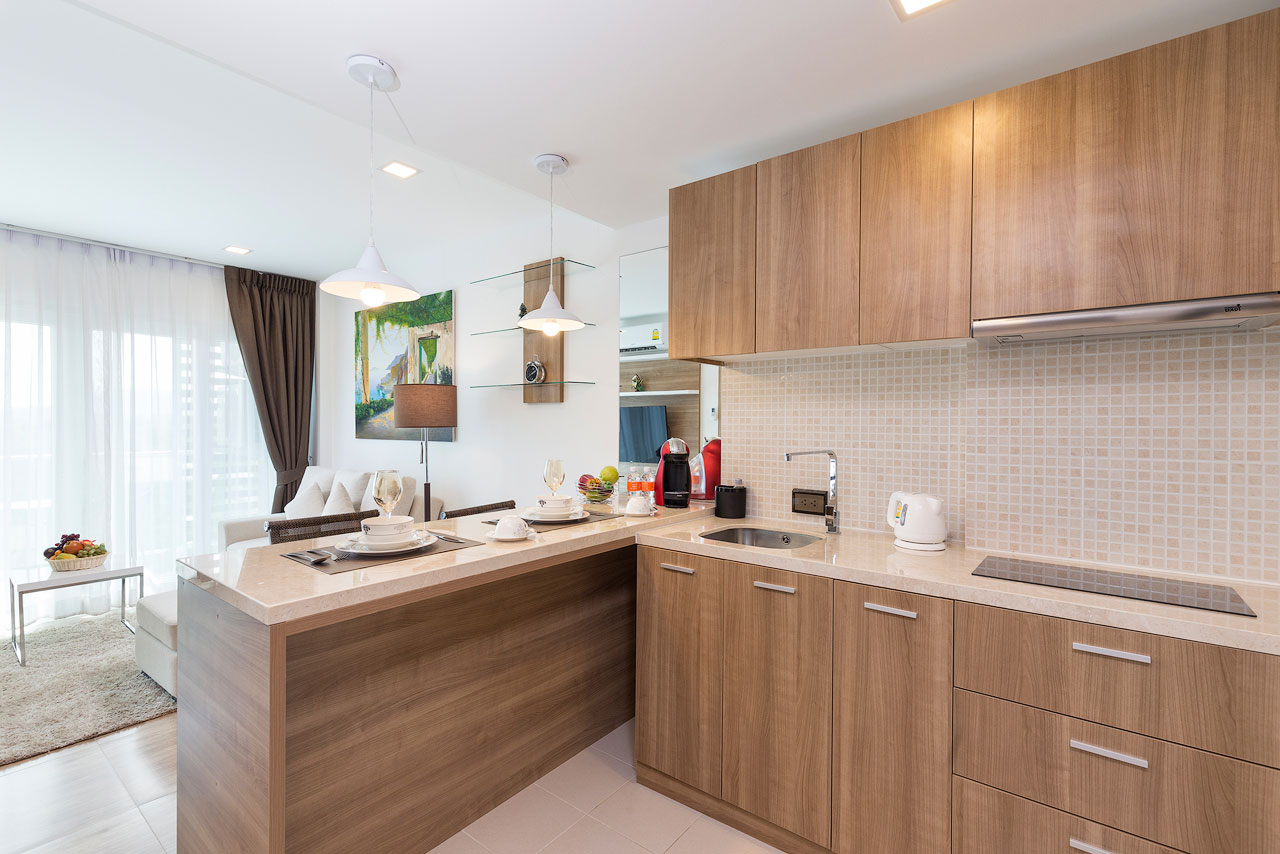 Удобные апартаменты с 1 спальней и с видом на бассейн в проекте Калипсо, на пляже Найхарн