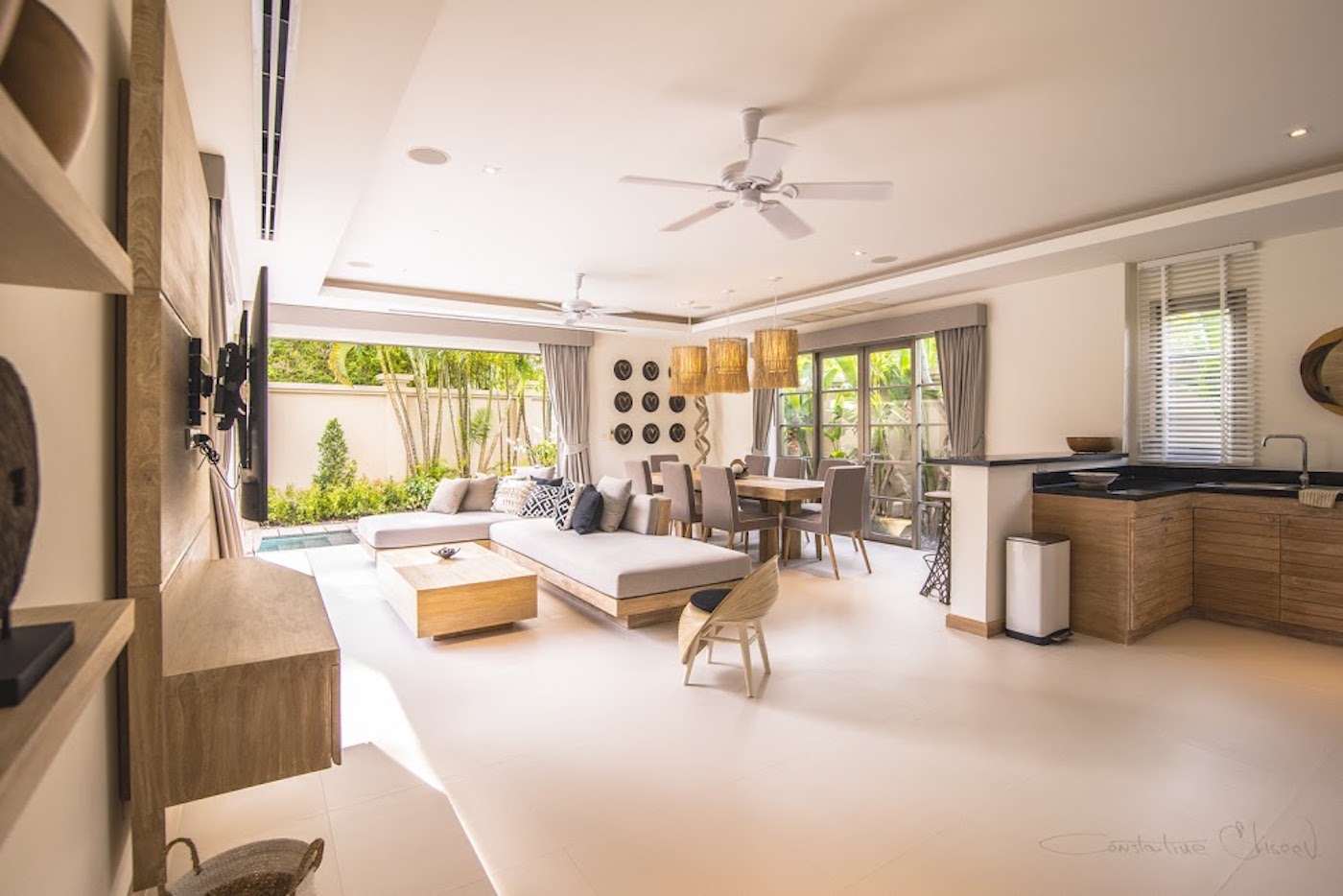 Удобная вилла с 3 спальнями и с видом на бассейн в проекте Зе Резиденс Бангтао, на пляже Бангтао/Лагуна (+ Видео обзор)