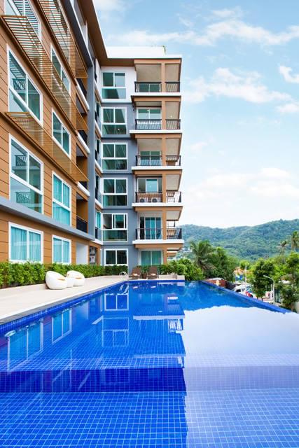 Превосходные апартаменты с 1 спальней и с видом на бассейн в проекте Саян Бури, на пляже Равай