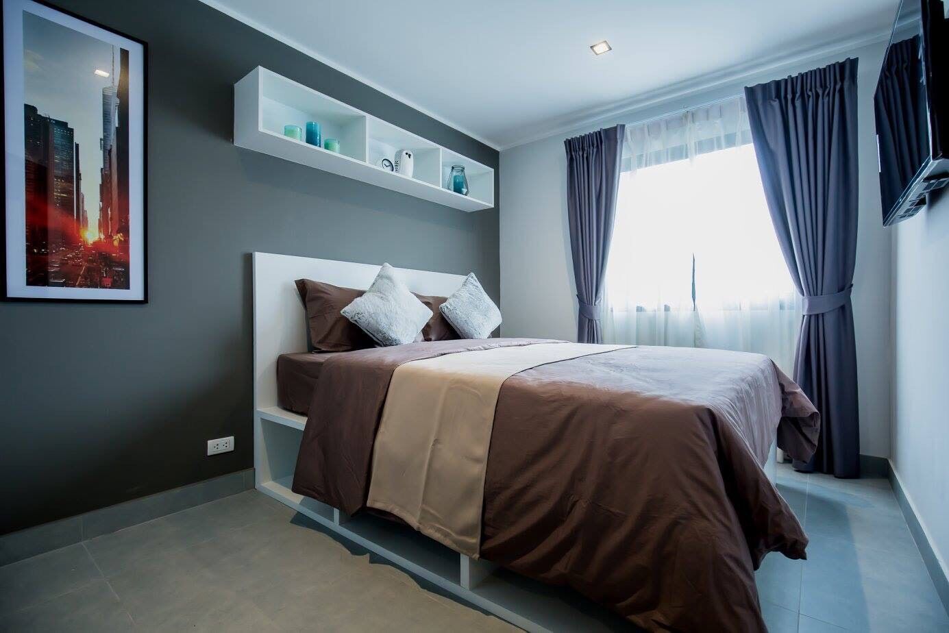 Удобные апартаменты с 1 спальней и с видом на горы, на пляже Чалонг