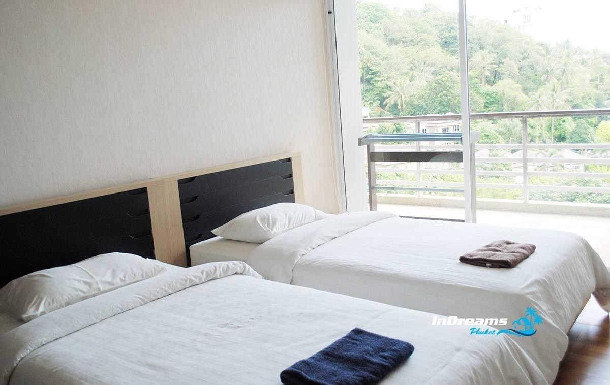 Удобные апартаменты с 3 спальнями и с видом на бассейн, на пляже Карон