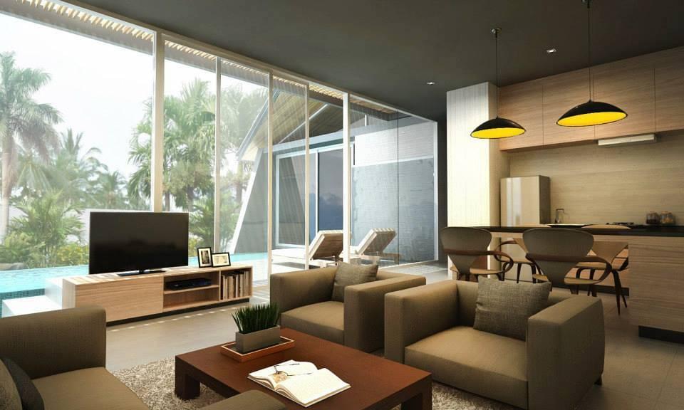 Комфортабельная вилла с 2 спальнями и с видом на бассейн в проекте Санпао, на пляже Лаян  (+ Видео обзор)