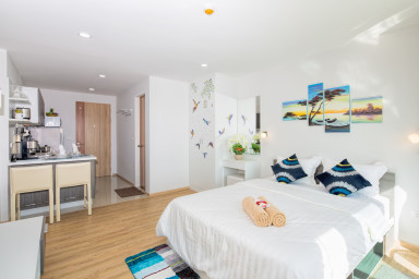 Прекрасные апартаменты студия и с видом на город в проекте Ката Озон, на пляже Ката