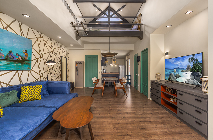 Cтильные апартаменты с 1 спальней и с видом на озеро в проекте Сурин Спрингс, на пляже Сурин