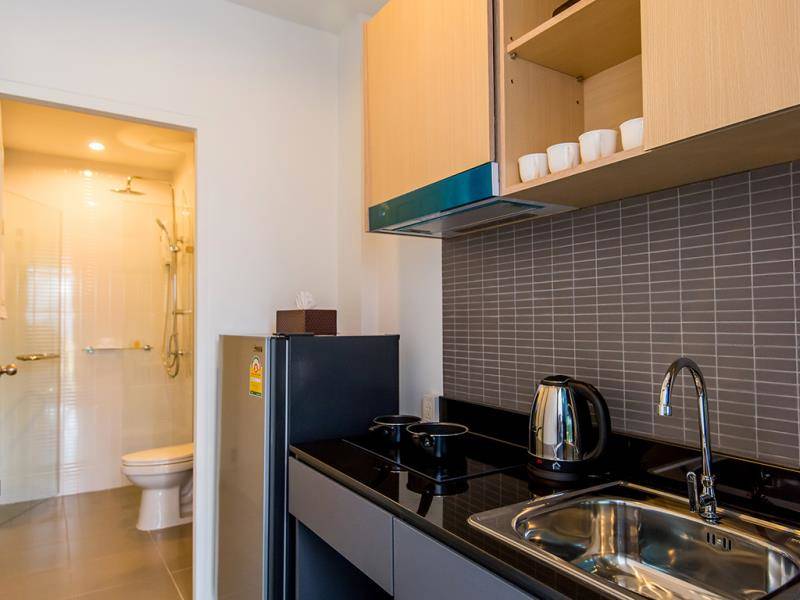 Cтильные апартаменты с 1 спальней и с видом на сад в проекте Хилл Майна, на пляже Сурин