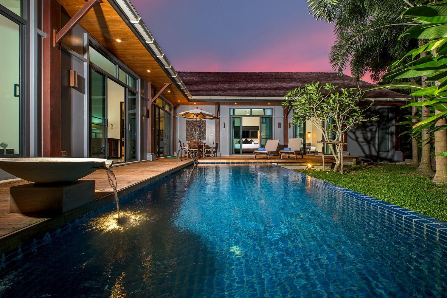 Шикарная вилла с 3 спальнями и с видом на бассейн в проекте Сайюань Естейт, на пляже Равай