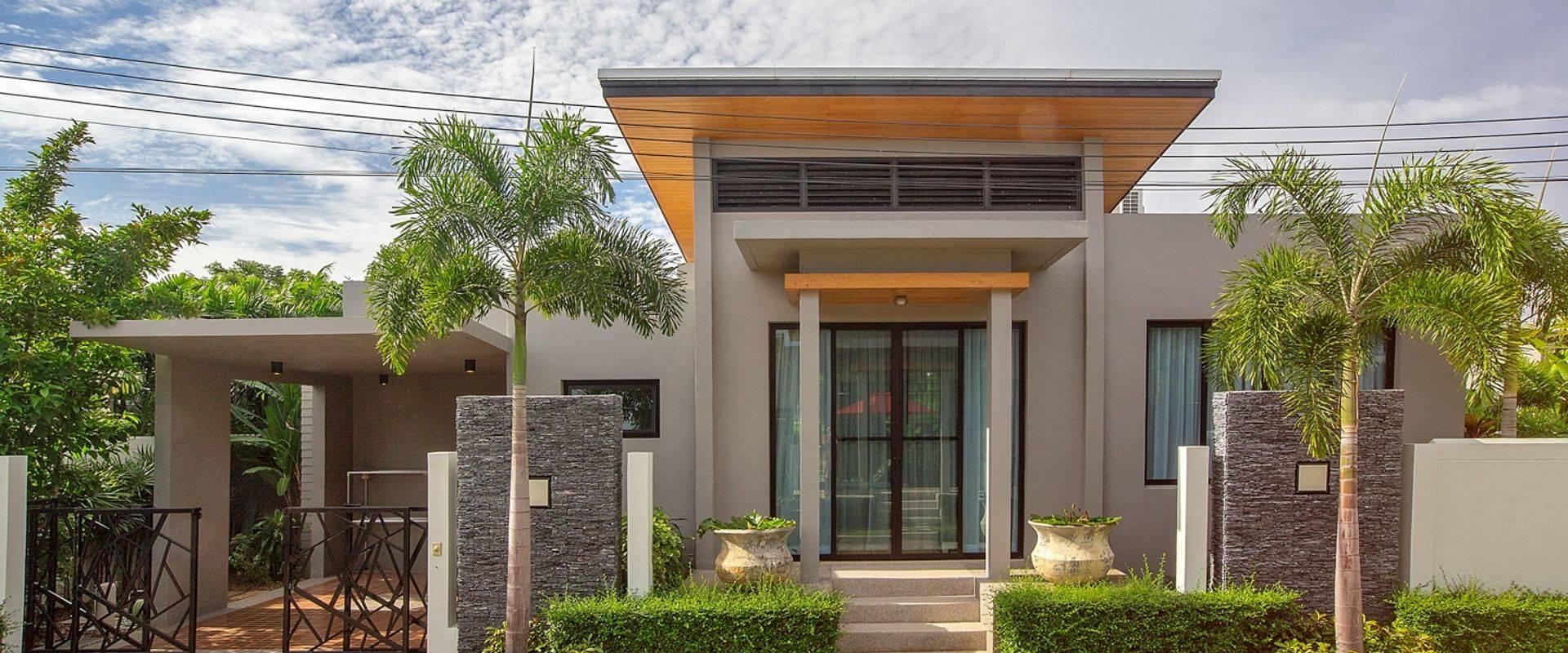 Шикарная вилла с 2 спальнями и с видом на бассейн в проекте Модерн Зен, на пляже Найхарн