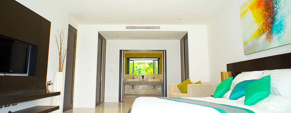 Модные апартаменты с 3 спальнями и с видом на море в проекте Сансури, на пляже Сурин