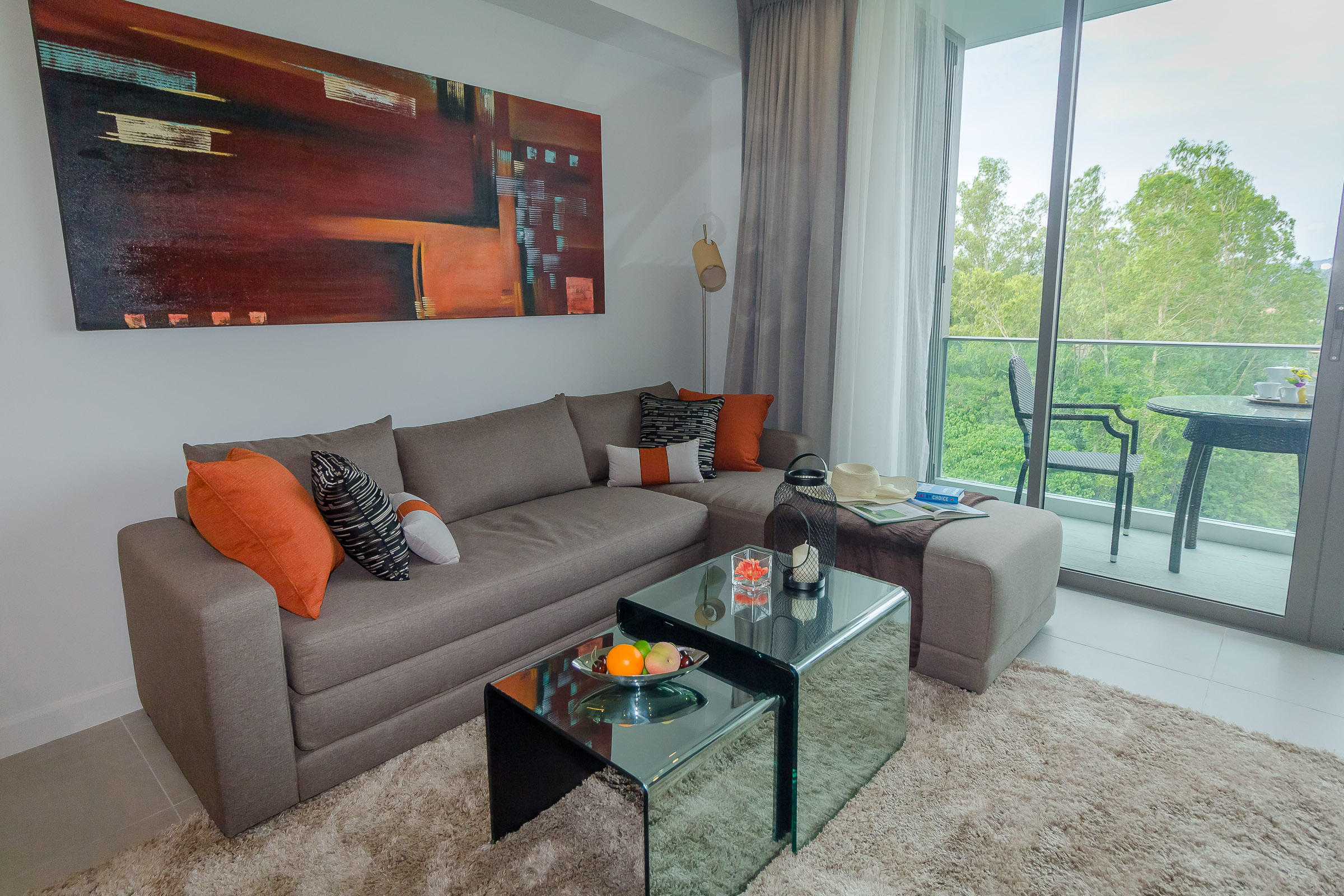 Cтильные апартаменты с 2 спальнями и с видом на город в проекте Оушен Стоун, на пляже Бангтао/Лагуна