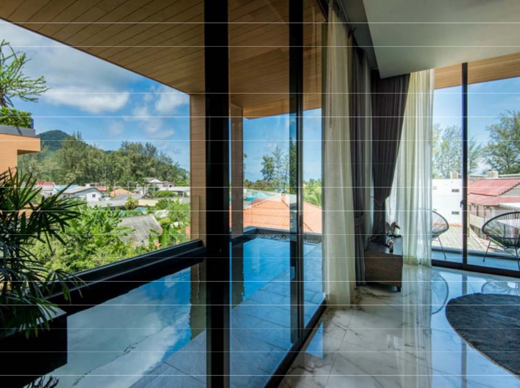 Комфортабельные апартаменты с 2 спальнями и с видом на бассейн, не далеко от моря в проекте Глэм Хэбитат, на пляже Камала 