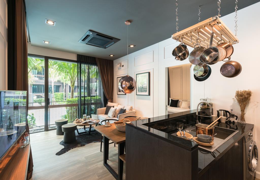 Прекрасные апартаменты с 1 спальней и с видом на бассейн в проекте Сатурдэйс, на пляже Равай