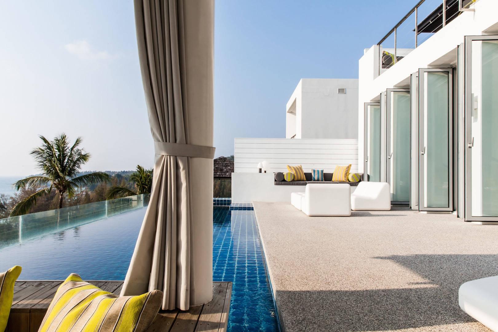 Прекрасная вилла с 3 спальнями и с видом на море в проекте Сурин Хайтс, на пляже Сурин