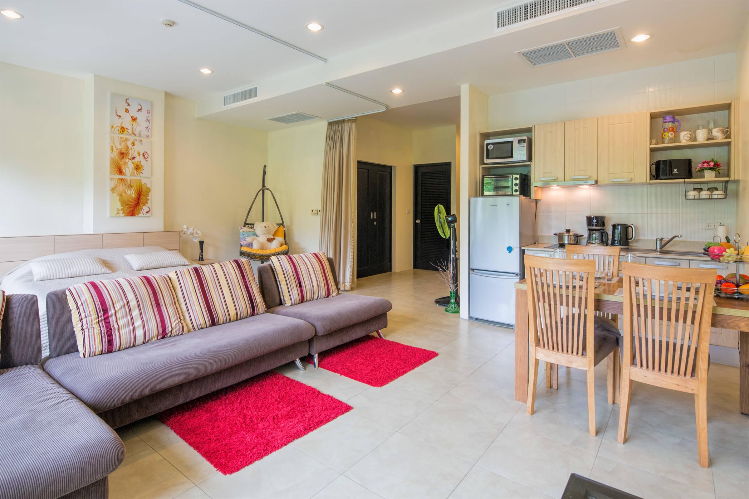 Превосходные апартаменты с 1 спальней и с видом на город в проекте Карон Хилл, на пляже Карон