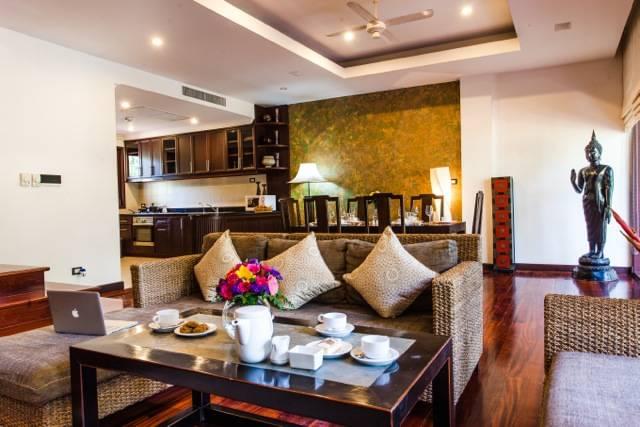 Прекрасные апартаменты с 2 спальнями и с видом на сад, не далеко от моря в проекте Маантаван, на пляже Бангтао/Лагуна