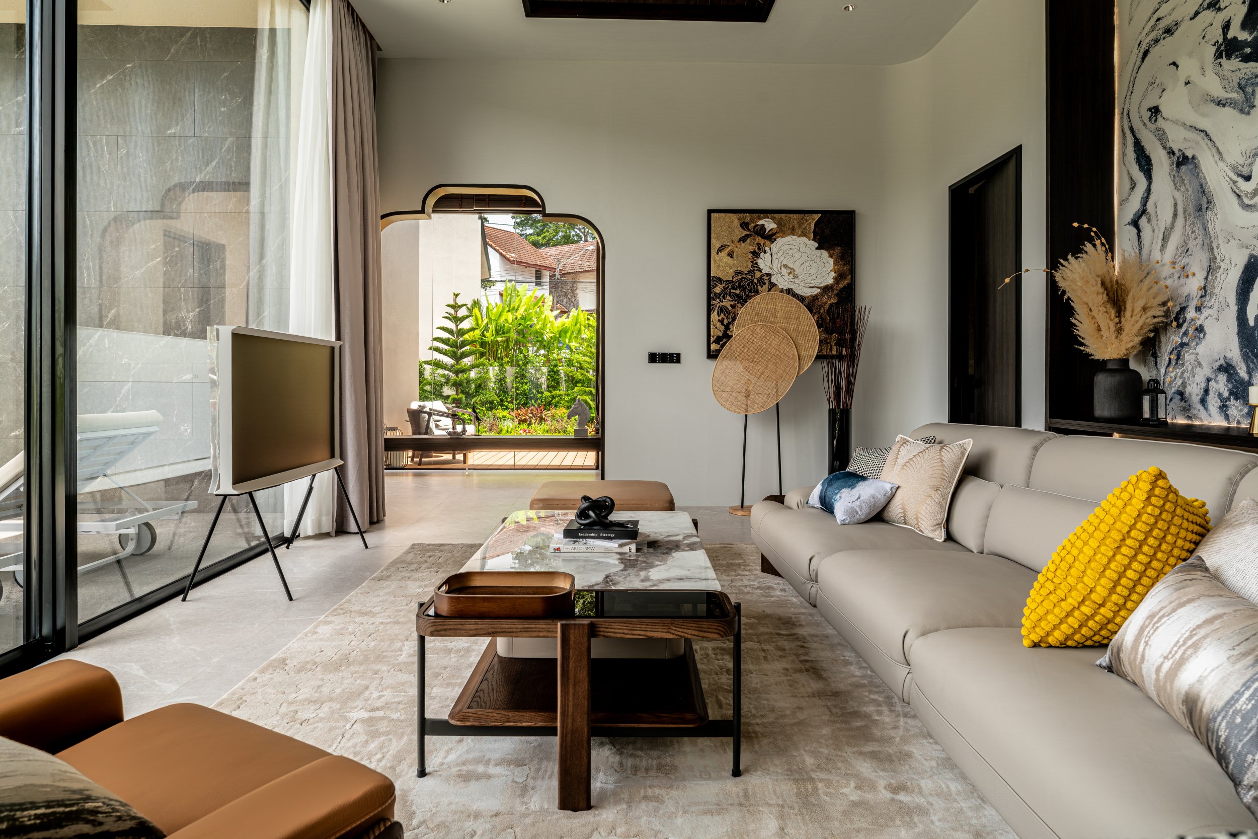 Модная вилла с 3 спальнями и с видом на бассейн, на пляже Найхарн