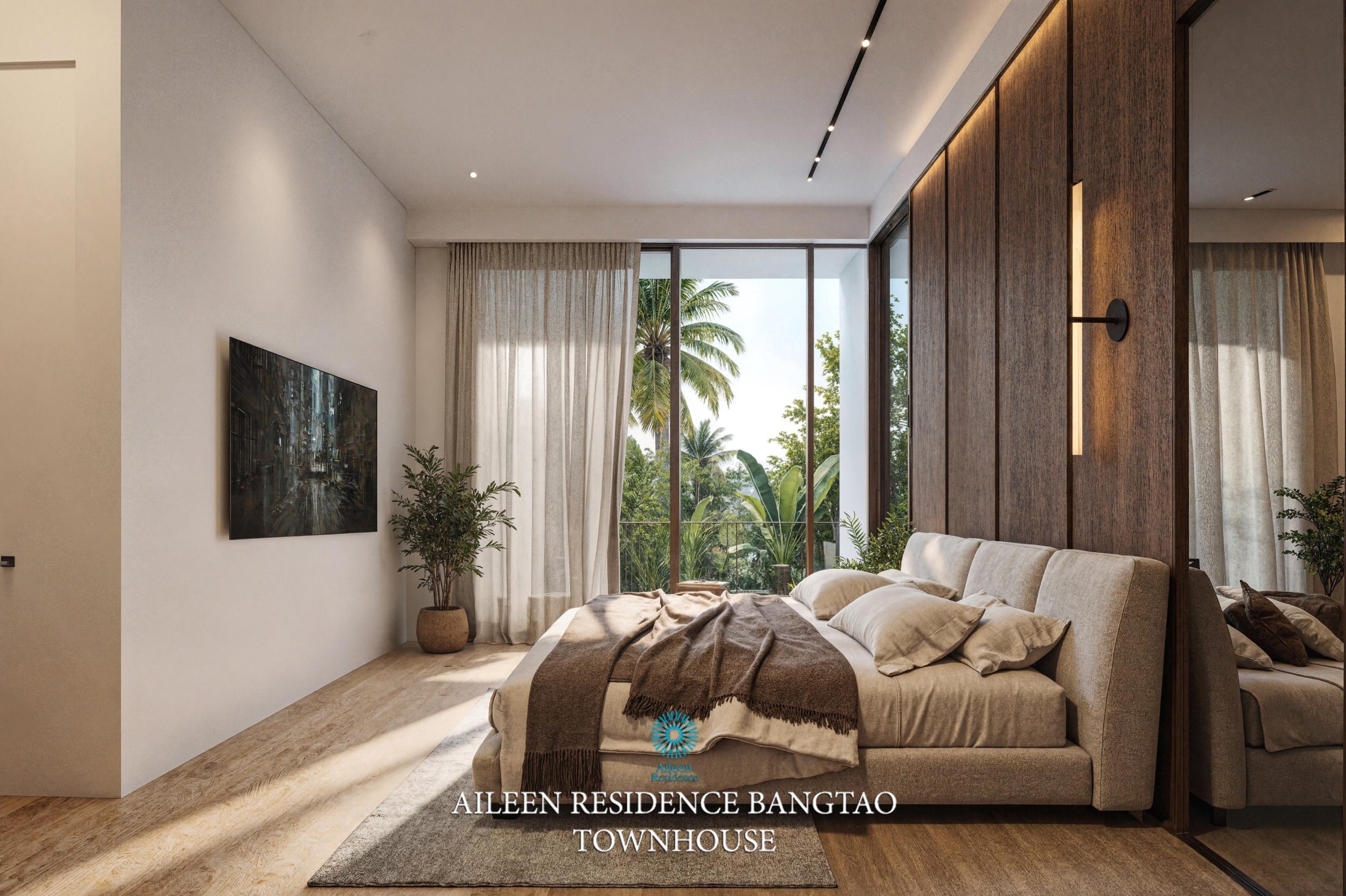 Потрясающий таунхаус с 3 спальнями и с видом на бассейн, на пляже Бангтао/Лагуна