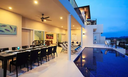 Превосходная вилла с 9 спальнями и с видом на море в проекте Зе Виллас, на пляже Найхарн