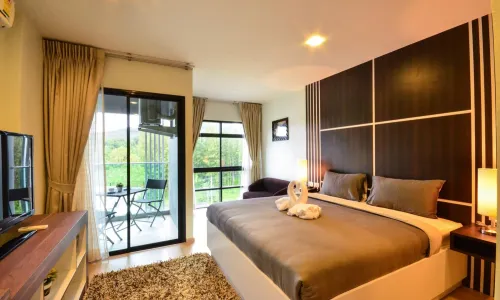 Cтильные апартаменты с 1 спальней и с видом на сад в проекте Зе Найс Кондотель, на пляже Бангтао/Лагуна