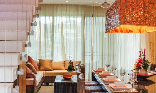 Cтильная вилла с 2 спальнями и с видом на сад, не далеко от моря, на пляже Равай