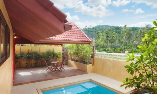 Сказочная вилла с 3 спальнями и с видом на бассейн, на пляже Найхарн