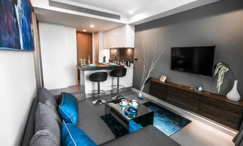 Сногсшибательные апартаменты с 1 спальней и с видом на город, на пляже Бангтао/Лагуна