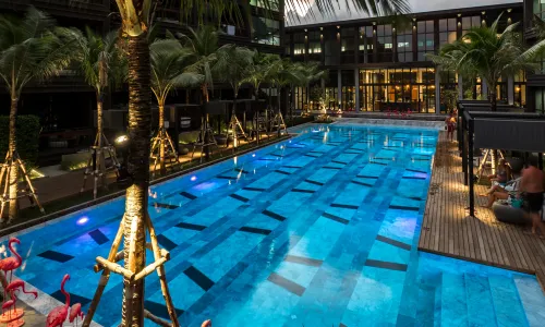 Шикарные апартаменты с 1 спальней и с видом на бассейн в проекте Сатурдэйс, на пляже Равай