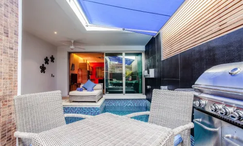 Cтильная вилла с 2 спальнями и с видом на сад, не далеко от моря, на пляже Равай