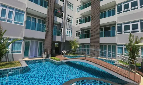 Удобные апартаменты с 1 спальней и с видом на бассейн в проекте Калипсо, на пляже Найхарн