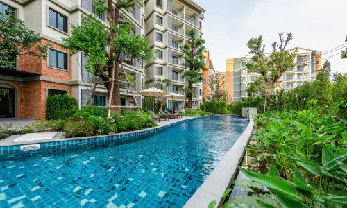 Прекрасные апартаменты студия и с видом на бассейн в проекте Зе Тайтл Резиденс Наянг, на пляже Найянг