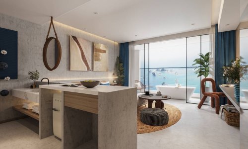 Прекрасные апартаменты с 2 спальнями и с видом на горы, не далеко от моря в проекте Саншайн Бич by KORA, на пляже Бангтао/Лагуна