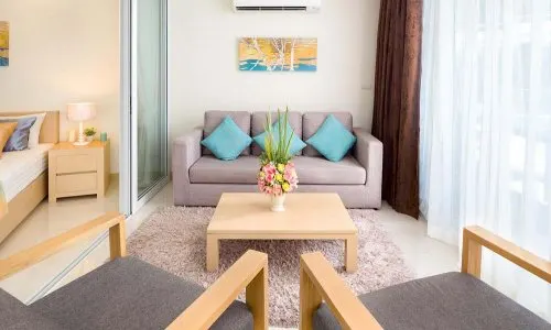 Сногсшибательные апартаменты студия и с видом на бассейн, не далеко от моря в проекте Зе Бичфронт, на пляже Равай