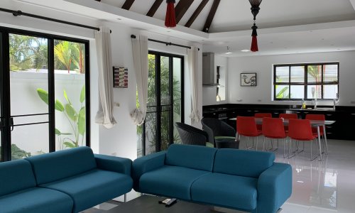 Модная вилла с 3 спальнями и с видом на бассейн в проекте Аэлита, на пляже Бангтао/Лагуна