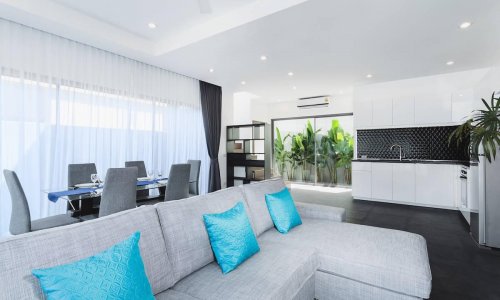 Сказочная вилла с 2 спальнями и с видом на бассейн в проекте Сумалии, на пляже Равай