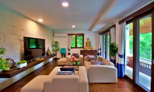 Великолепная вилла с 4 спальнями и с видом на сад в проекте Лагуна Хомс, на пляже Бангтао/Лагуна