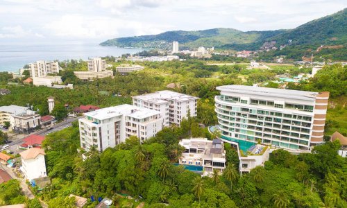 Прекрасные апартаменты студия и с видом на город в проекте Карон Хилл, на пляже Карон