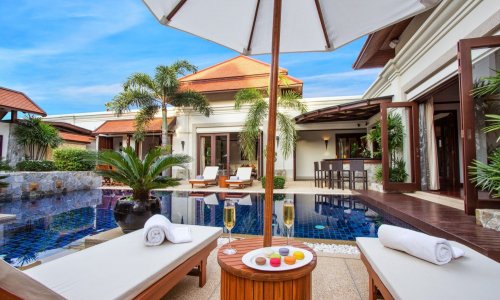 Cтильная вилла с 4 спальнями и с видом на бассейн в проекте Сайтан, на пляже Бангтао/Лагуна