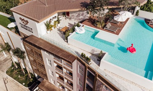 Удобные апартаменты с 2 спальнями и с видом на сад в проекте Пальметто, на пляже Карон