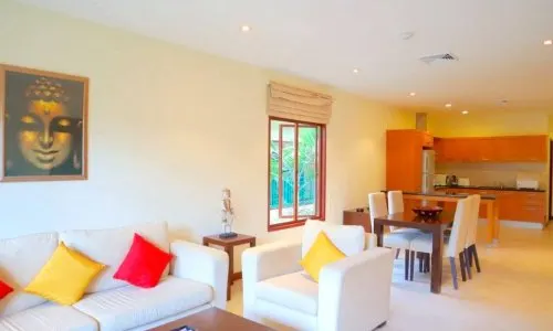 Cтильные апартаменты с 2 спальнями и с видом на бассейн в проекте Баан Пури, на пляже Сурин