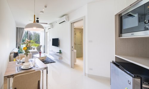 Великолепные апартаменты с 1 спальней и с видом на озеро в проекте Кассия Резиденсис, на пляже Бангтао/Лагуна (+ Видео обзор)