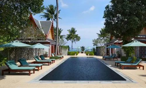 Сказочный отель с 4 спальнями и с видом на море в проекте Аманпури, на пляже Сурин