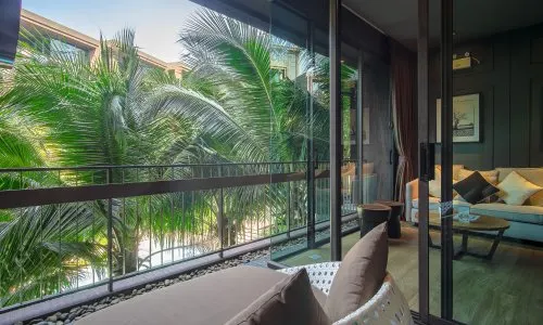 Роскошные апартаменты с 2 спальнями и с видом на бассейн в проекте Сатурдэйс, на пляже Равай