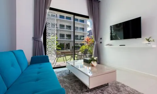 Модные апартаменты с 1 спальней и с видом на море в проекте Утопия Найхарн, на пляже Найхарн