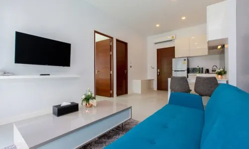 Модные апартаменты с 1 спальней и с видом на море в проекте Утопия Найхарн, на пляже Найхарн