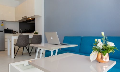 Модные апартаменты с 1 спальней и с видом на море в проекте Утопия Найхарн, на пляже Найхарн