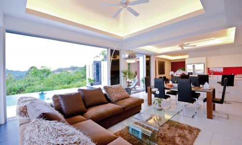 Сногсшибательная вилла с 3 спальнями и с видом на море в проекте Оверлукинг Лайян, на пляже Бангтао/Лагуна