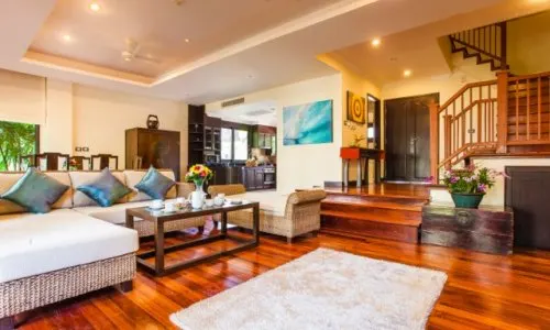 Прекрасные апартаменты с 2 спальнями и с видом на сад, не далеко от моря в проекте Маантаван, на пляже Бангтао/Лагуна