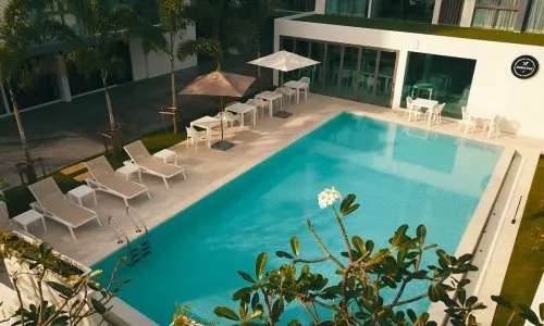 Сказочные апартаменты с 1 спальней и с видом на город в проекте Оушен Стоун, на пляже Бангтао/Лагуна