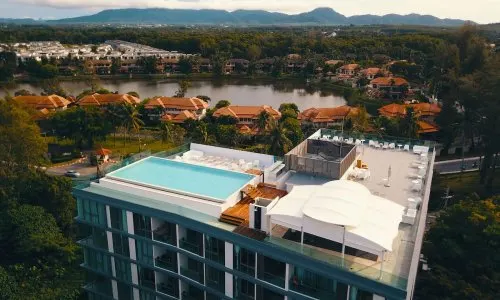 Сказочные апартаменты с 1 спальней и с видом на город в проекте Оушен Стоун, на пляже Бангтао/Лагуна